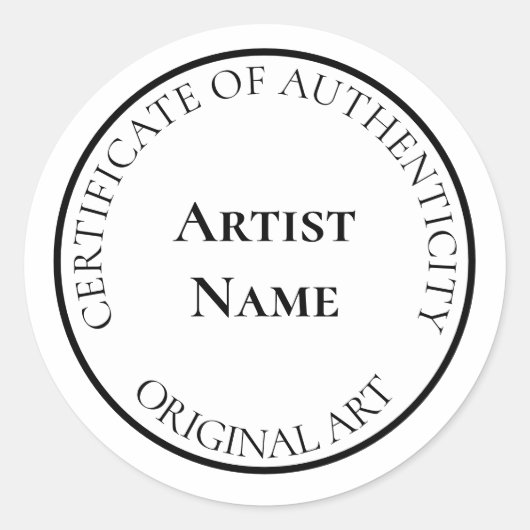 カスタマイズ可能なCircle認証証明書 ラウンドシール (正面)