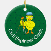 カスタマイズ可能なCivilエンジニアリングシック セラミックオーナメント (裏面)