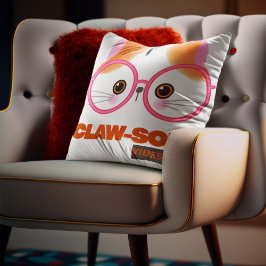 カスタマイズ可能なClaw-Someな猫のビジュアル クッション