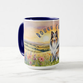 カスタマイズ可能なCollie Love Mug、お客様のSipをカスタマイズ マグカップ