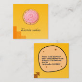 カスタマイズ可能なCookieショップの名刺デザイン スクエア名刺 (正面/裏面)