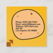 カスタマイズ可能なCookieショップの名刺デザイン スクエア名刺 (裏面)