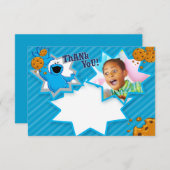 カスタマイズ可能なCookie Monsterありがとう サンキューカード (正面/裏面)