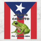 カスタマイズ可能なCOQUITOラベル ワインラベル (シングルラベル)