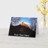 カスタマイズ可能なCorfe城 カード (黄色い花)