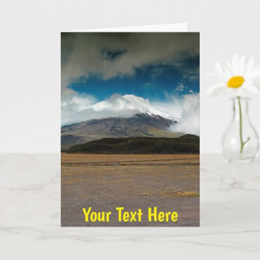 カスタマイズ可能なCotopaxi、エクアドル カード (小さな植物)