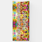 カスタマイズ可能なcumpleaosメキシカンフィエスタバ 横断幕 (縦)