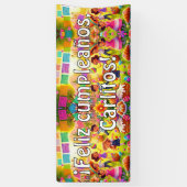 カスタマイズ可能なcumpleaosメキシカンフェスタ 横断幕 (縦)