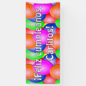 カスタマイズ可能なcumpleaos 横断幕 (縦)