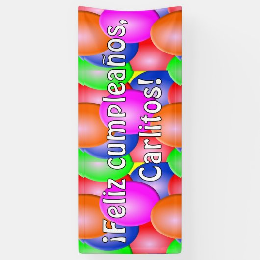 カスタマイズ可能なcumpleaos 横断幕 (縦)