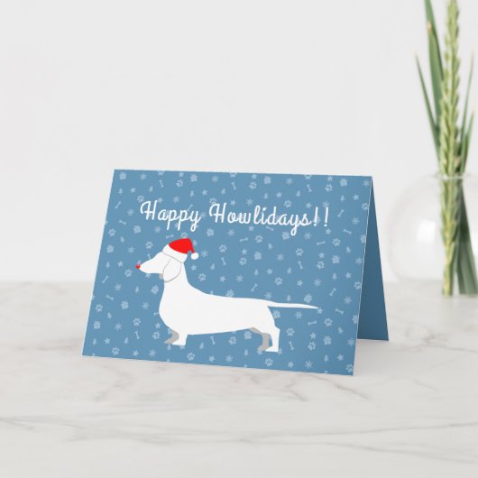 カスタマイズ可能なDachshundホリデーカード シーズンカード (正面)