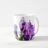 カスタマイズ可能なDebbie名purple crocusフローラ コーヒーマグカップ (正面右)