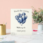 カスタマイズ可能なDelft Blue Balloons アクリルサイン (ウェディング)