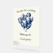 カスタマイズ可能なDelft Blue Balloons アクリルサイン (傾斜)