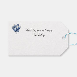 カスタマイズ可能なDelft Blue Balloons ギフトタグ