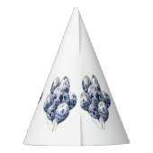 カスタマイズ可能なDelft Blue Balloons パーティーハット (裏面)