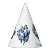 カスタマイズ可能なDelft Blue Balloons パーティーハット (左)
