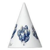カスタマイズ可能なDelft Blue Balloons パーティーハット (右)