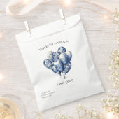 カスタマイズ可能なDelft Blue Balloons フェイバーバッグ (クリップ留めされた状態)