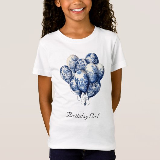 カスタマイズ可能なDelft Blue Balloons Tシャツ (正面)