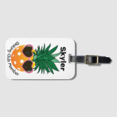 カスタマイズ可能なDinkingクラブピックボールパイナップル ラゲッジタグ (正面横)