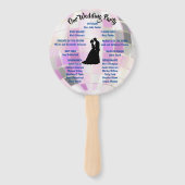 カスタマイズ可能なDisco結婚式 プログラム ハンドファン (裏面)