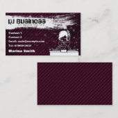 カスタマイズ可能なDJの名刺[女性] - 名刺 (正面/裏面)
