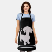 カスタマイズ可能なDuchshund Art Kichenシェフエプロン エプロン (着用した状態)
