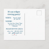 カスタマイズ可能なECLIPSE表示パーティの招待状 インビテーションポストカード (裏面)