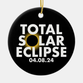 カスタマイズ可能なEclipse 2024 セラミックオーナメント