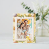 カスタマイズ可能な🐇Egg-straかわいい復活祭の挨拶 シーズンポストカード (スタンド正面)