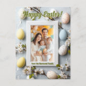 カスタマイズ可能な🐇Egg-straかわいい復活祭の挨拶 シーズンポストカード (正面)