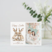 カスタマイズ可能な🐇Egg-stra特別なイースターウィッシュ シーズンポストカード (スタンド正面)