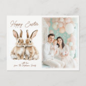 カスタマイズ可能な🐇Egg-stra特別なイースターウィッシュ シーズンポストカード (正面)