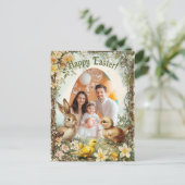 カスタマイズ可能な🐇Egg-tasticイースタースナップショット シーズンポストカード (スタンド正面)