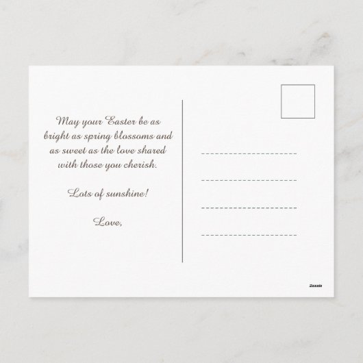 カスタマイズ可能な🐇Egg-tasticイースタースナップショット シーズンポストカード (裏面)