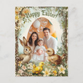 カスタマイズ可能な🐇Egg-tasticイースタースナップショット シーズンポストカード (正面)