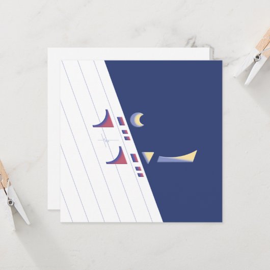 カスタマイズ可能なEid Delight (Midnight) カード (正面/裏面インサイチュ)