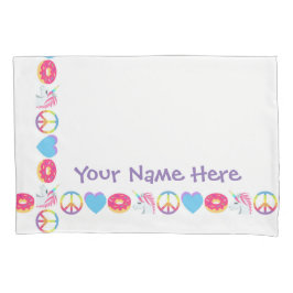 カスタマイズ可能なEmojiの枕箱-平和、愛、ユニコーン 枕カバー