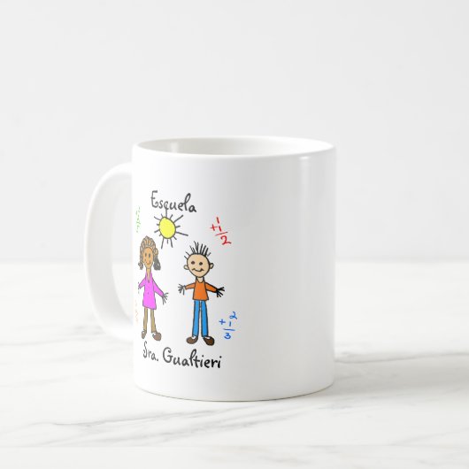 カスタマイズ可能なEscuelaの"学校"のマグ コーヒーマグカップ (正面左)