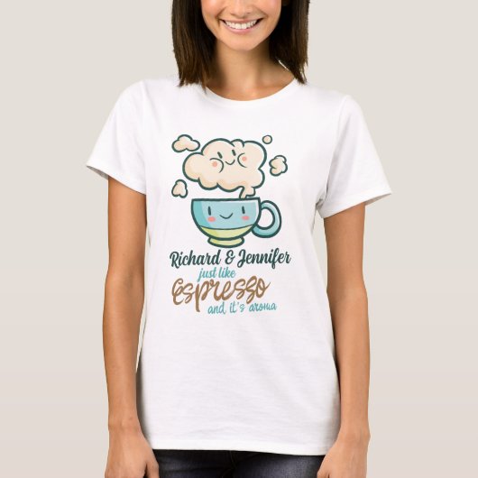 カスタマイズ可能なEspresso T-Shで気分を明るくする Tシャツ (正面)