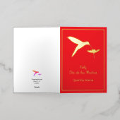 カスタマイズ可能なFeliz Dia De Las Madresカード 箔グリーティングカード (外側レイダウン)