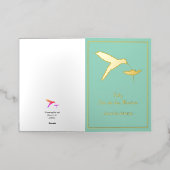 カスタマイズ可能なFeliz Dia De Las Madresカード 箔グリーティングカード (外側レイダウン)