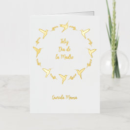 カスタマイズ可能なFeliz Dia De Las Madresカード 箔グリーティングカード