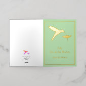 カスタマイズ可能なFeliz Dia De Las Madresカード 箔グリーティングカード (外側レイダウン)