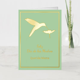 カスタマイズ可能なFeliz Dia De Las Madresカード 箔グリーティングカード
