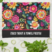 カスタマイズ可能なFiestaフローラExvasanza キッチンタオル (折り畳み)