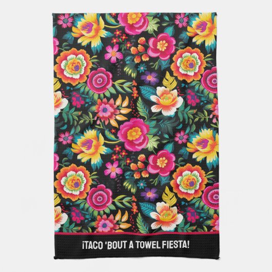 カスタマイズ可能なFiestaフローラExvasanza キッチンタオル (縦)