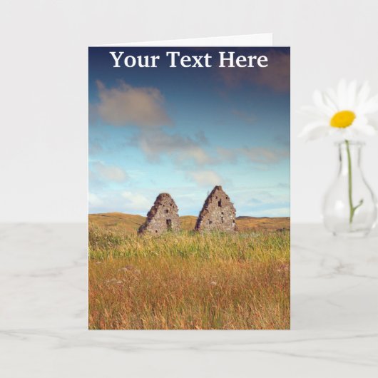 カスタマイズ可能なFinlaggan、スコットランド カード (小さな植物)