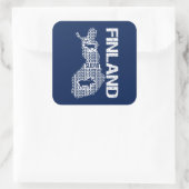 カスタマイズ可能なFINLAND MAPスタンプ スクエアシール (バッグ)